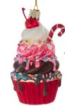 Noble Gems Glass Ice Cream Cup With Cherry Hanging Ornament 11.43CM
