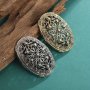 Viking Style Zinc Alloy Brooch Fashionable Geometric Pattern Vintage Metal Pin Men's Novelty Button And Brooch Accessory For Clothing And Shoes