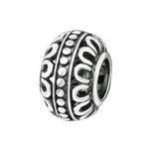 B6-C4391 - 925 Sterling Silver Pattern Round European Charm Bead