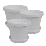 Sebor Super Pot & Scr Set 30CM Light Grey 3PCK