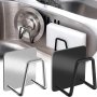 4PCS Stainless Steel Kitchen & Bathroom Organizer Set - Sink Drain Rack Sponge Holder With Hooks For Cleaning Supplies