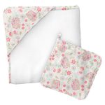 Hedgehog Muslin Hooded Towel With Washcloth By