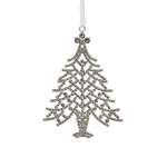 Iron Tree With Cutouts 0.2X7.5X10CM - Silver
