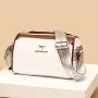 Elegant Women's Boston Pillow Bag Shoulder Crossbody With Multi Compartments Two-Tone Design Fashionable Daily Commuter Purse With Phone & Coin Pockets