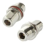 Coaxial Rf N Female To N Female Adapter Silver