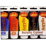 Student Acrylic Paint Set 5 X 75ML Assorted Colours