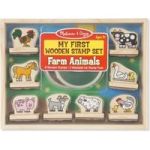 Melissa My First Wooden Stamp Set - Farm Animals