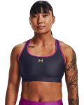 Women's Heatgear Armour Mid Padless Sports Bra - Tempered Steel XL
