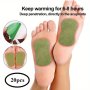 20PCS Herbal Foot Pads With Natural Wormwood & Ginger Extracts Deep Penetration Acupoint Heat Stickers Air-permeable Non-woven Fabric Foot Care Patches Energy-boosting Moxibustion Foot Warmers