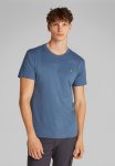 Calvin Klein Ck Embro Badge Tee - Blue Coast