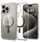 Spigen Iphone 15 Pro Max Premium Ultra Hybrid Magfit Crystal Case Clear gold
