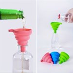 1PC Collapsible Funnel For Filling Bottles MINI Flexible Silicone Funnel For Liquids Jam Beans Automotive Flask Funnel Foldable