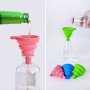 1PC Collapsible Funnel For Filling Bottles MINI Flexible Silicone Funnel For Liquids Jam Beans Automotive Flask Funnel Foldable Funnel For Liquid Or Dry Ingredients