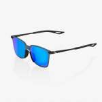 100% Legere Square - Soft Tact Black - Blue Multilayer Mirror Lens