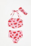 PoP Candy Halter Neck Bikini Set - Pink