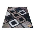 Smte 200CM By 150CM Modern 3D Geometric Design Area Rug A9+SMTE Keyring With Keychain