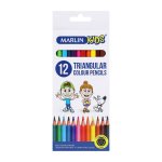 Marlin Kids Colour Pencils 12'S Long Triangular Pack Of 12