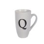 Kitchen Accessories - Mug - Letter 'q' - Ceramic - White - 3 Pack