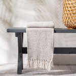 Cotton Throw - Zig Zag - Stone