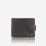 Brando Executive Leather Press Stud Wallet Brown