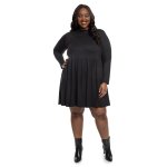 Donnay Plus Size Black Donna Baby Doll Dress