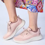 Skechers Bobs Moda Flex Lace Sneaker - Blush Satin - 8