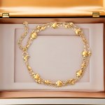 Elegant Double-layered Stainless Steel Women's Bracelet - Simple Style No Mosaic Water Resistant Perfect For Daily Wear & Gift G