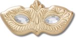 Goldair Gold Masquerade Mask Jibbitz - Multi Osfa