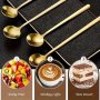 4-PIECE Gold-tone Coffee Stirring Spoons: Perfect For Serving Desserts And Fruits