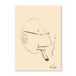 A Man And His Cigarette Art Print - A0