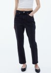 Curvy Fit Slim Straight High Ankle Jeans - Black
