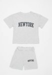 PoP Candy New York Top And Short Set - Grey