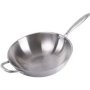 D34CM Without Cover Stainless Steel Frying Pan 3 Ply Professional Grade Steel Skillet