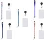 Anti-scratch Id Card Protectors With Retractable Lanyard For Office