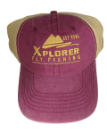 Xplorer Washed Trucker Maroon - Xplorer Fly Fishing