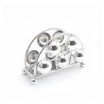 Bead Design Napkin Holder Silver