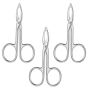 Tweezers Scissor Handle Straight Tip Eyebrows Shaped Beauty Tool- 3 Pcs