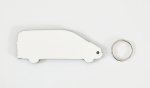 Laser Sublimation Blanks : Glossy Mdf 3MM 5MM Single Or Double Sided Sublimation Van Keychain With Split Keyring