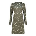 Printed Long Sleeve Swing Dress