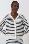 Stripe Cardigan - XL Black