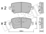 Stone Brake Pad Set – Rear 108.4×49.7×16.5 SP12870