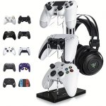 1PC Universal Gamepad And Headset Holder 3 In 1 Gamepad Holder Storage Organizer For PS5 PS4 Xbox One Xbox Series Game Accessori