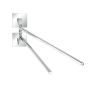 Turbo-loc S/steel Towel Holder W/ 2 Mobile Arms Quadro Range - No Drilling