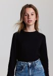 Long-sleeved Jersey Top - Black