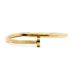 Steel My Heart Waterproof Stainless Steel Flower Engraved Bangle