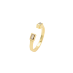 18CT Gold Open-ended Cubic Ring - 58 Gold