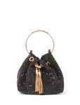 Skylah Sparkle Metal Handle Bag - 0 Black