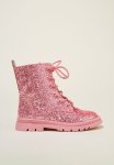 Cotton On Combat Lug Boot - Pink Glitter