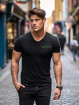 Combat Tee - Militaire Series- Black - Small Left Aligned