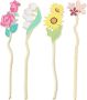 4PCS Floral Metal Bookmarks Set For Book Lovers - Sunflower Lily Rose